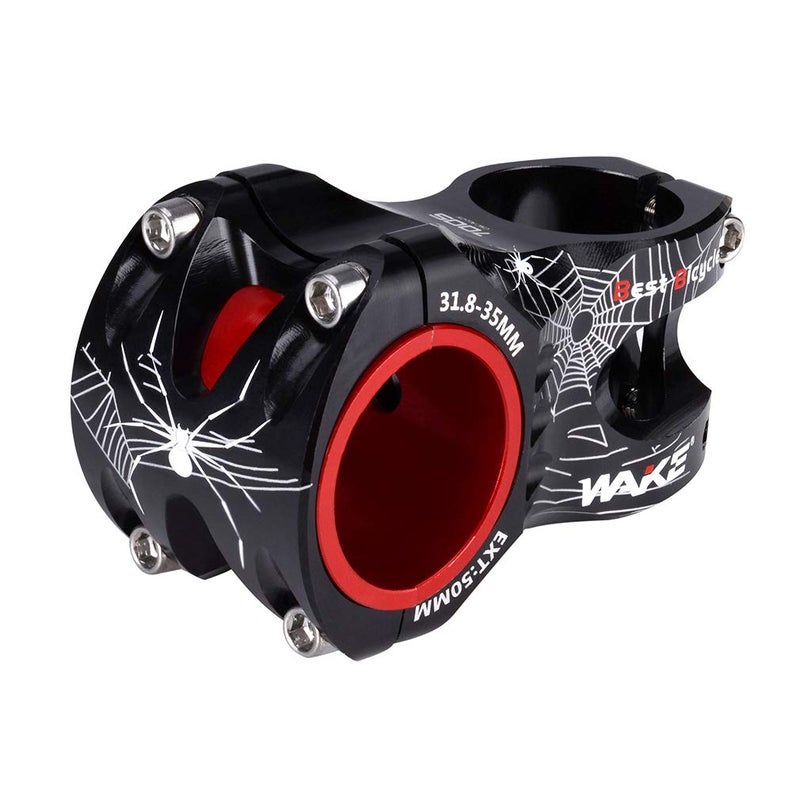 Litetop Aluminum Alloy MTB Stem 35mm 50mm 0 Degree for Most Bicycle, Road Bike, MTN, BMX, Fixie Gear, Cycling (Black) - Image 1